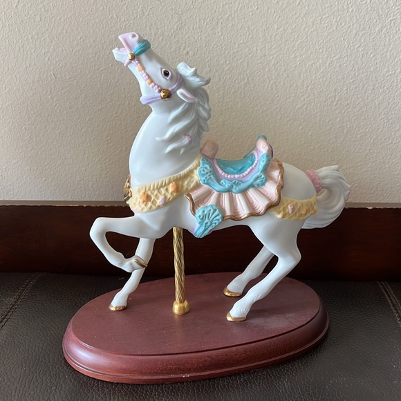 Vtg Lenox Carousel Nautical Horse Hand Painted Porcelain Collectible Figurine - Picture 2 of 14